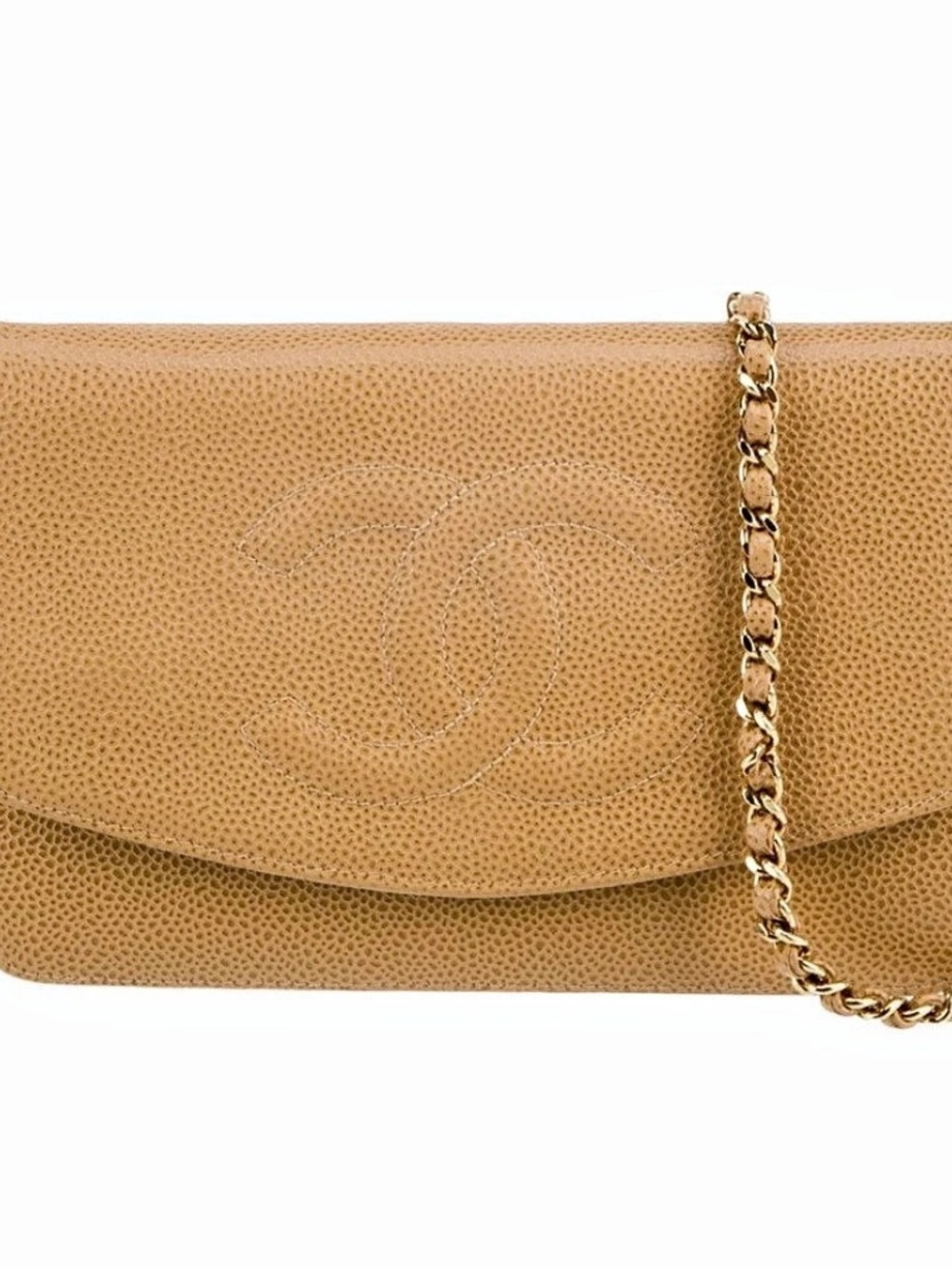 Chanel Timeless CC Wallet on Chain WOC Clutch in Brown